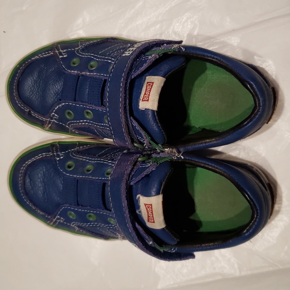 Camper KIDS Pursuit Leather Sneakers 1 Touch Strap Fastening BLUE 29 BOYS - Picture 9 of 13